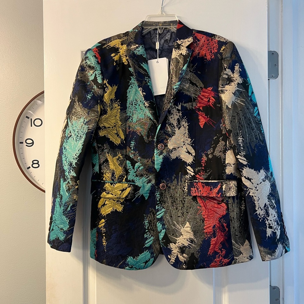 NWT MOGU colorful festive blazer size 36